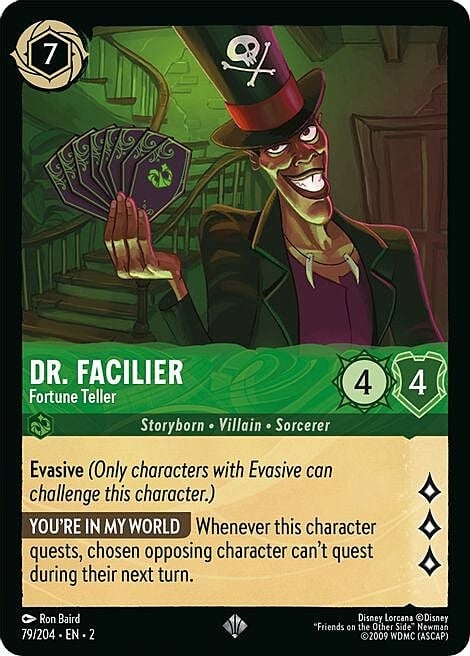Dr. Facilier - Fortune Teller (Super Rare) - Rise of the Floodborn 79/204 - Disney Locarcana